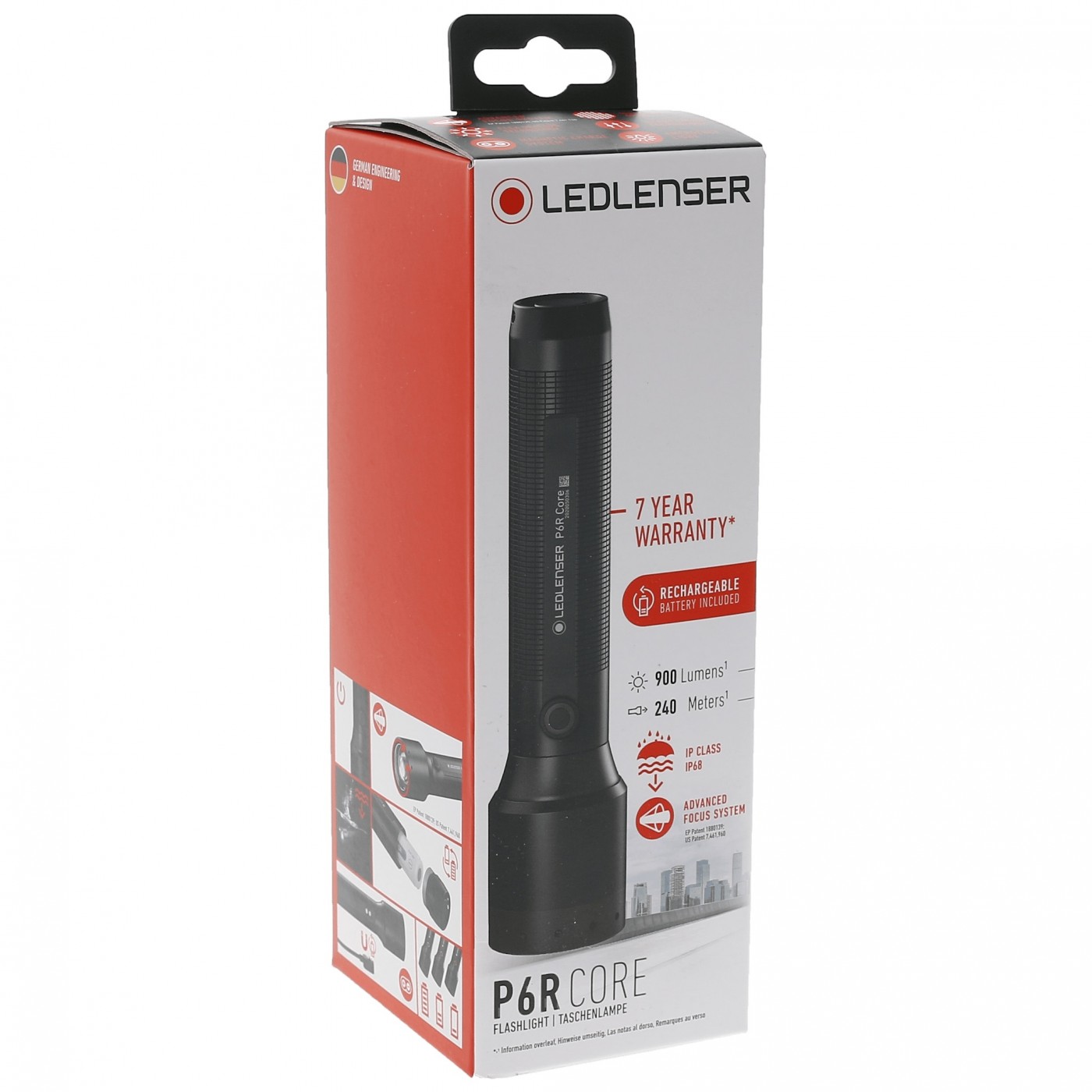 Lanternă reîncărcabilă Ledlenser P6R Core, 900 Lumeni
