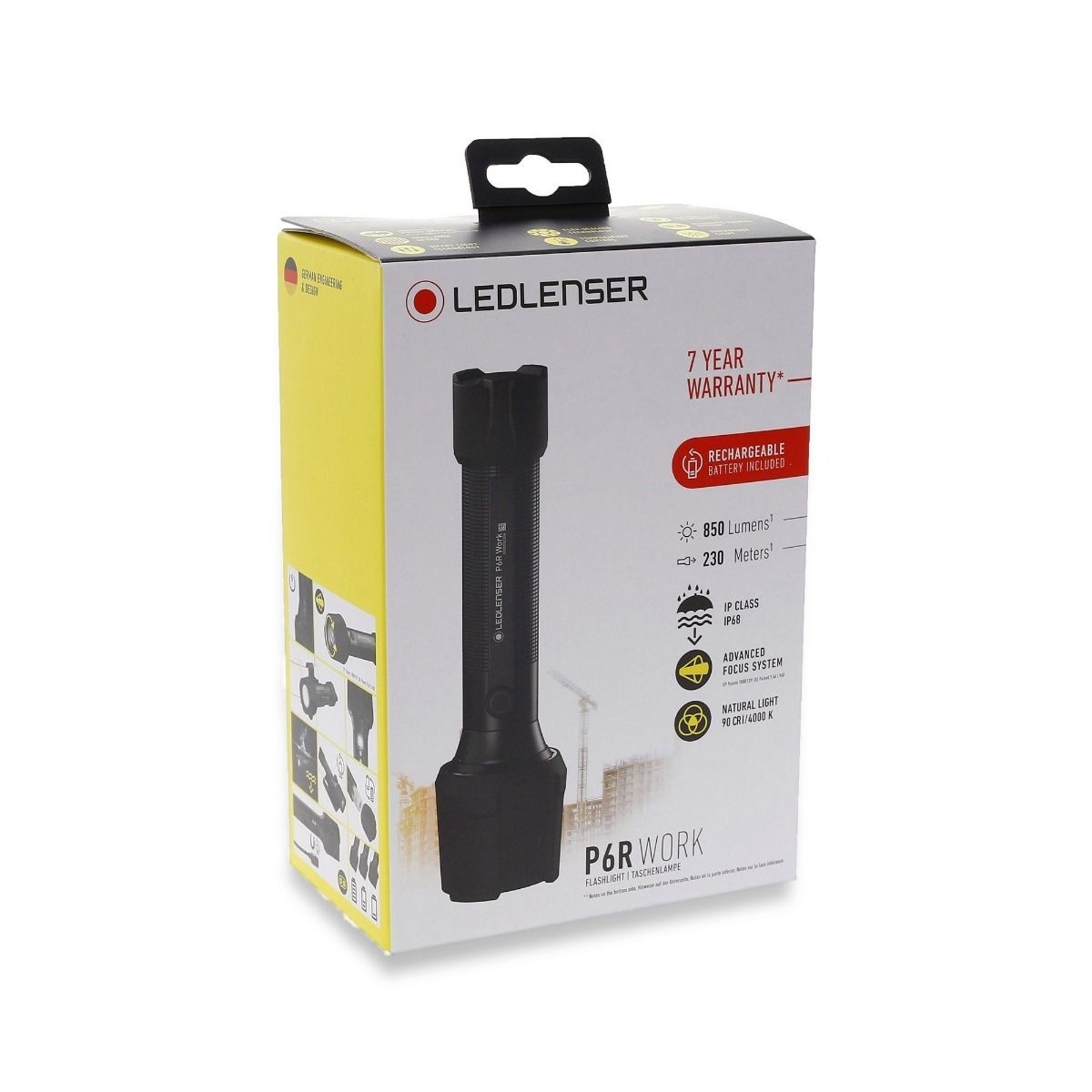 Lanternă reîncărcabilă Ledlenser P6R Work, 850 Lumeni