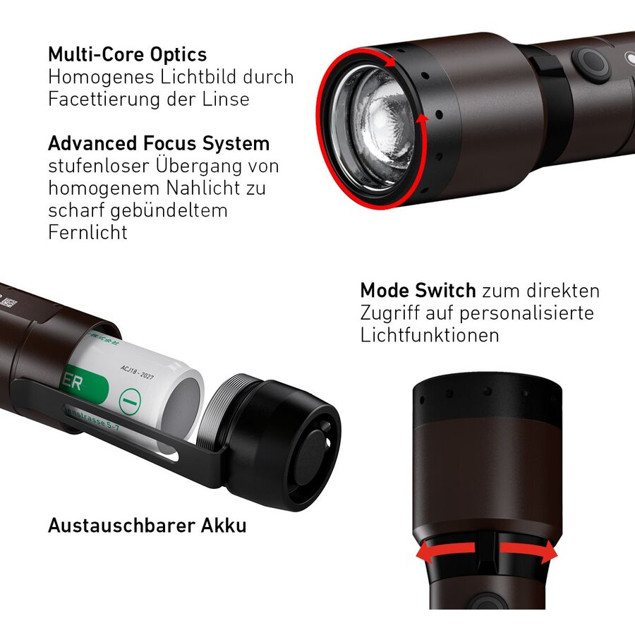 Lanternă reîncărcabilă Ledlenser P7R Signature, 2000 Lumeni