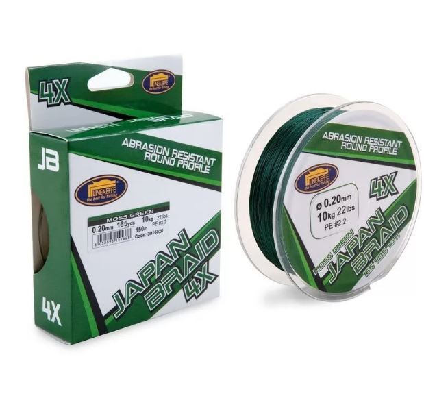 Fir textil Lineaeffe Japan Braid 4X, Green, 0.18mm/9.1kg/150m