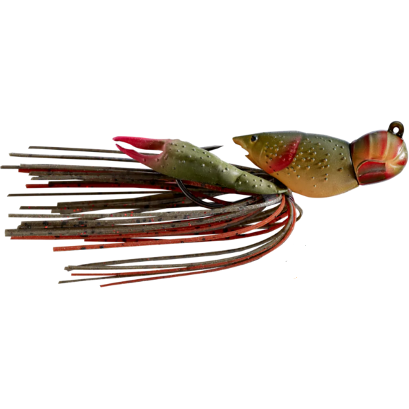 Nălucă LiveTarget Hollow Body Crawfish Jig, 144 Brown/Red, 4.5cm/14g