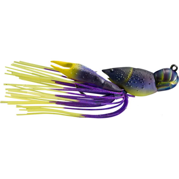 Nălucă LiveTarget Hollow Body Crawfish Jig, 148 Junebug/Chartreuse, 4.5cm/14g