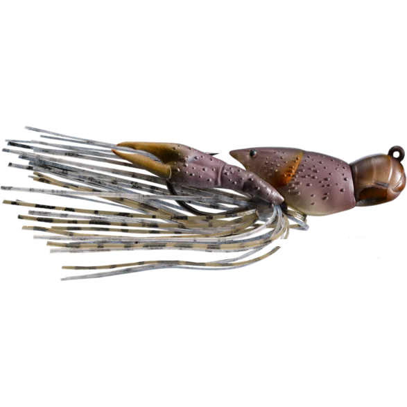 Nălucă LiveTarget Hollow Body Crawfish Jig, 725 Grey/Brown, 4cm/11g