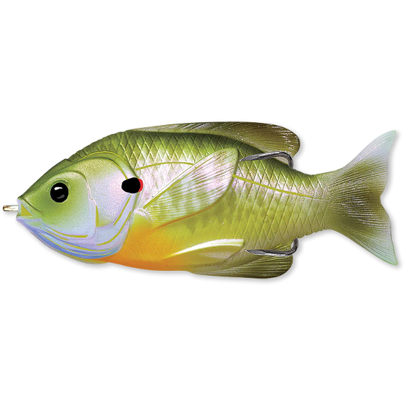Swimbait LiveTarget Hollow Body Sunfish, 554 Natural/Green Bluegill, 9cm/18g