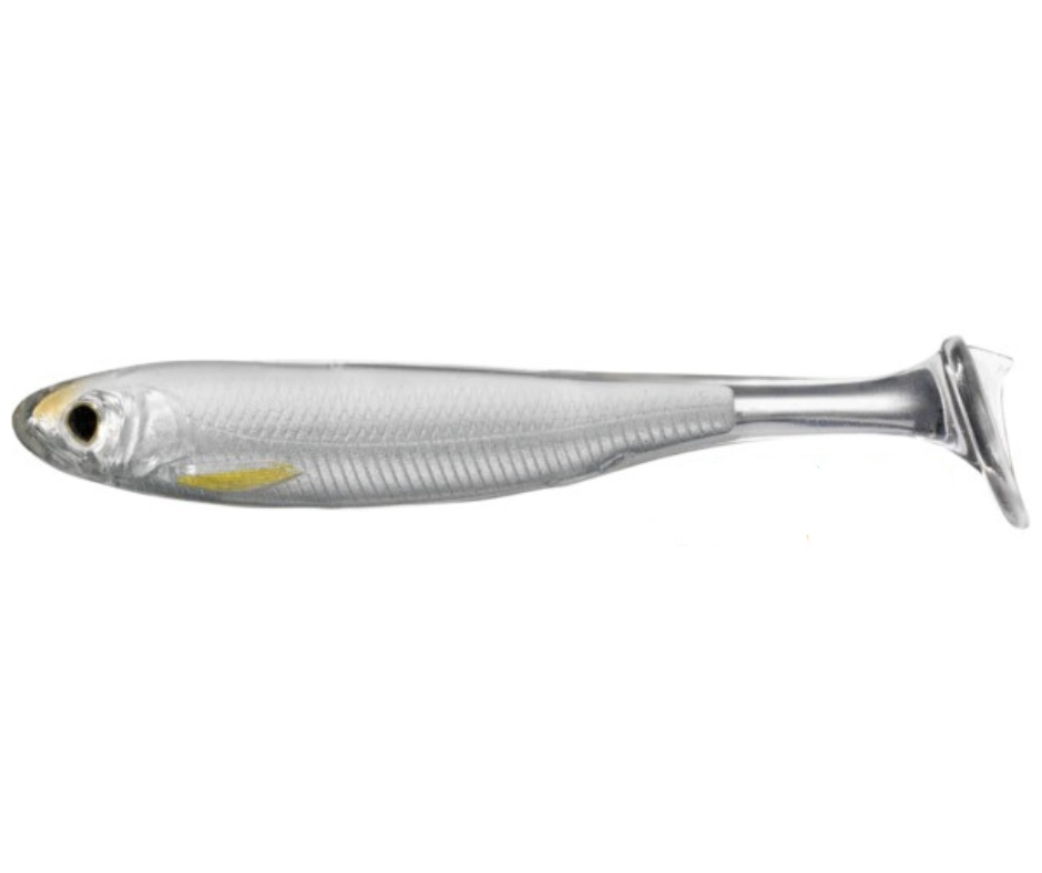 Shad LiveTarget Slow-Roll Shiner Paddle Tail, 134 Silver/Pearl, 12.5cm, 3buc/plic