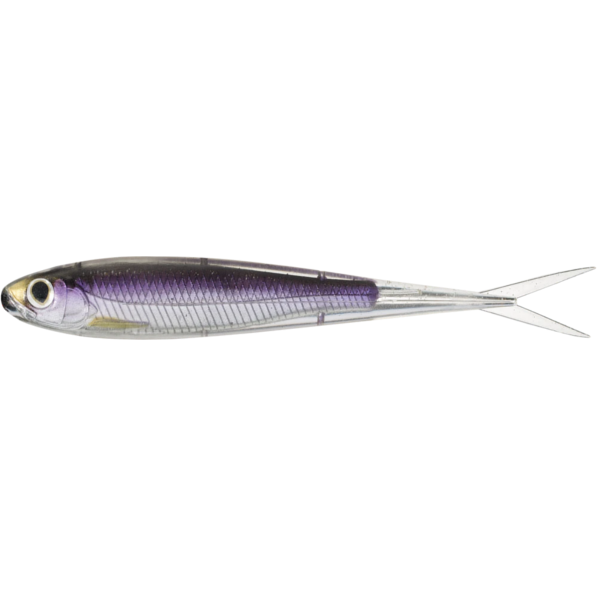 Shad LiveTarget Twitch Minnow Soft Jerkbait, 207 Silver/Purple, 10cm, 4buc/plic