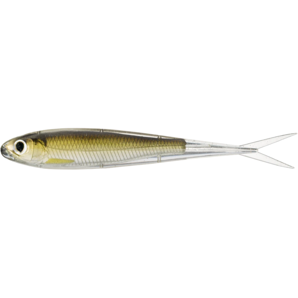 Shad LiveTarget Twitch Minnow Soft Jerkbait, 934 Silver/Brown, 10cm, 4buc/plic