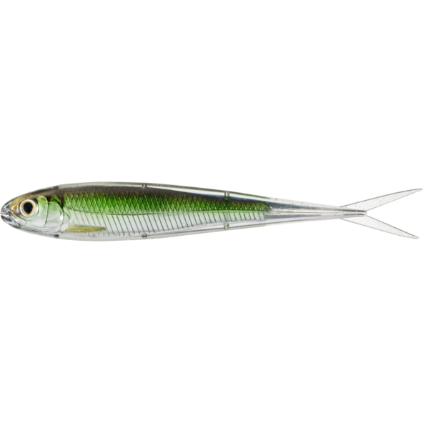 Shad LiveTarget Twitch Minnow Soft Jerkbait, 952 Silver/Green, 11.5cm, 4buc/plic