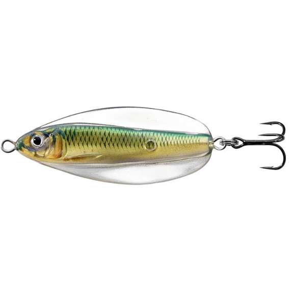 Linguriță oscilantă LiveTarget Erratic Shiner, 204 Gold/Green, 5.5cm/11g