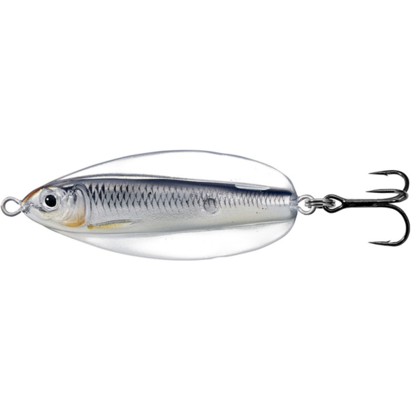 Linguriță oscilantă LiveTarget Erratic Shiner, 211 Glow/Black, 5.5cm/11g