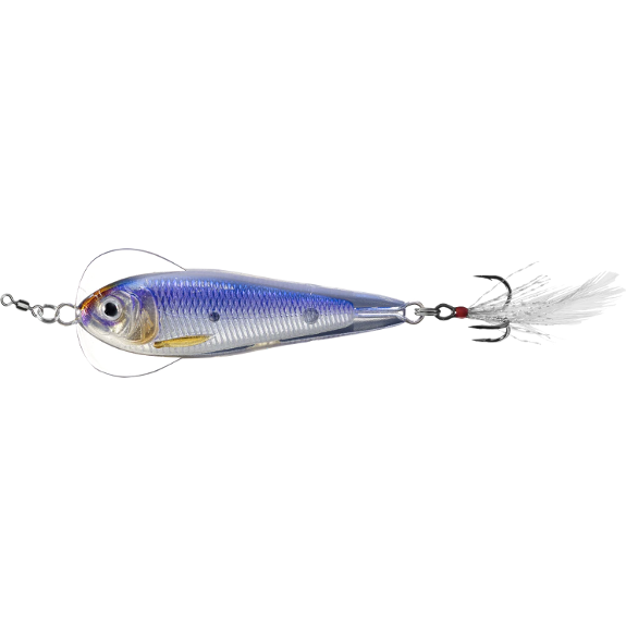 Linguriță oscilantă LiveTarget Flutter Shad, 718 Silver/Violet, 7cm/28g