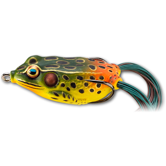 Broască LiveTarget Hollow Body Frog, 519 Emerald/Red, 5.5cm/18g
