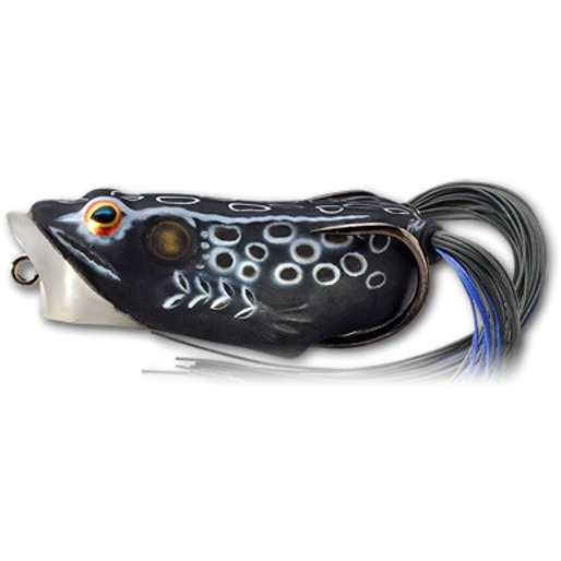 Broască LiveTarget Hollow Body Frog Popper, 517 Black/Black, 5.5cm/11g