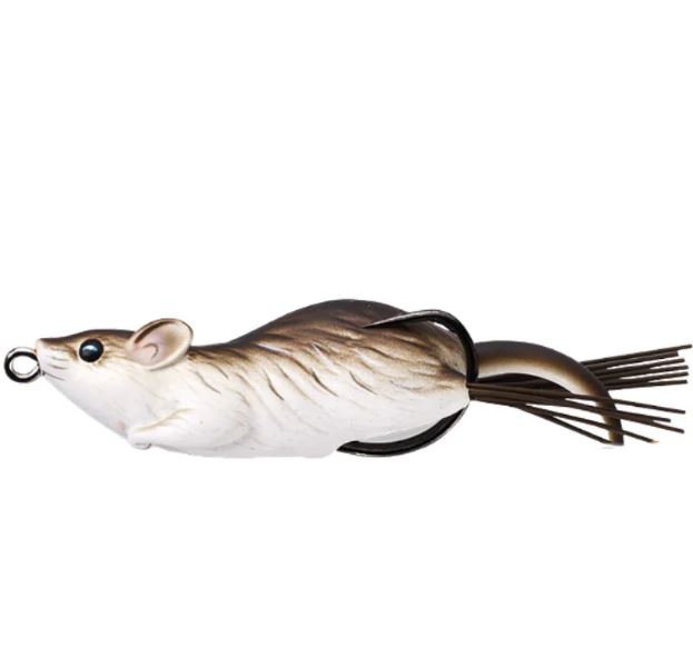 Nălucă LiveTarget Hollow Body Mouse Walking Bait, 400 Brown/White, 6cm/11g