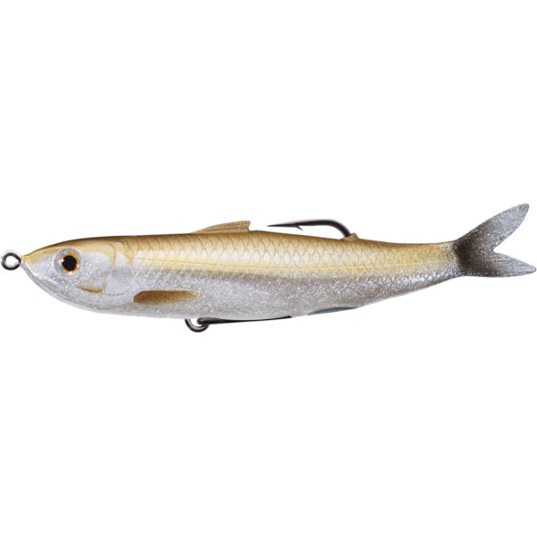 Swimbait LiveTarget Hollow Body Shiner Walking Bait, 160 Amber/Silver Flake, 11.5cm/14g