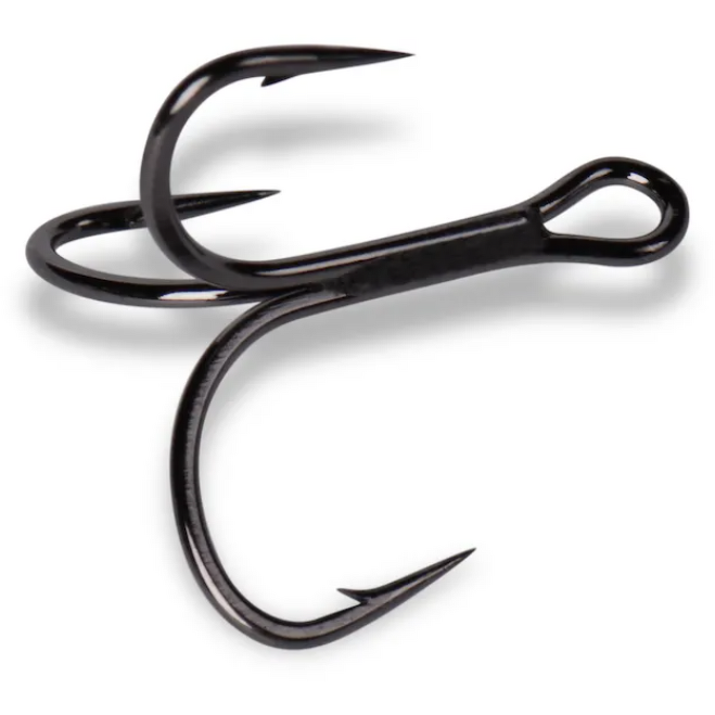 Ancoră triplă scurtă Mustad Ultrapoint KVD, Nichel, Nr.1/0, 5buc/cutie