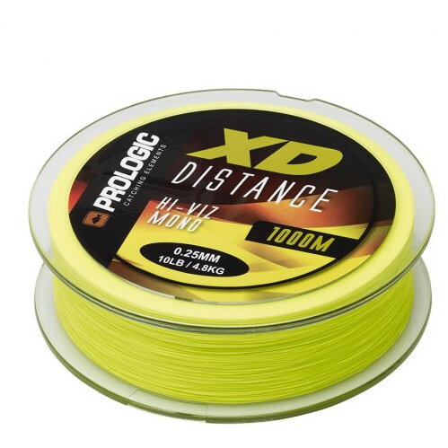 Fir monofilament Prologic XD Distance Hi-Viz, Yellow, 0.33mm/7.4kg/1000m