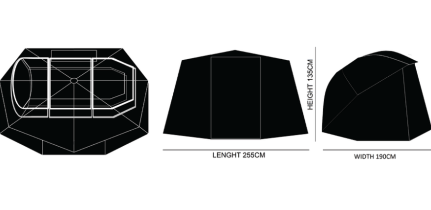 Cort Prologic Avenger 65 Brolly System, 135x255x190cm