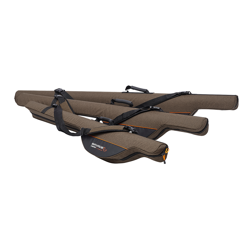 Husă semirigidă Savage Gear Twin Rodbag, 2 lansete + 2 mulinete, 120cm