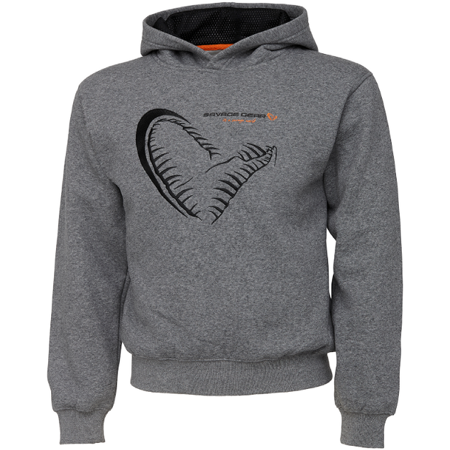 Hanorac Savage Gear Junior Jaw Melange, Grey, Medium (12-14 ani)