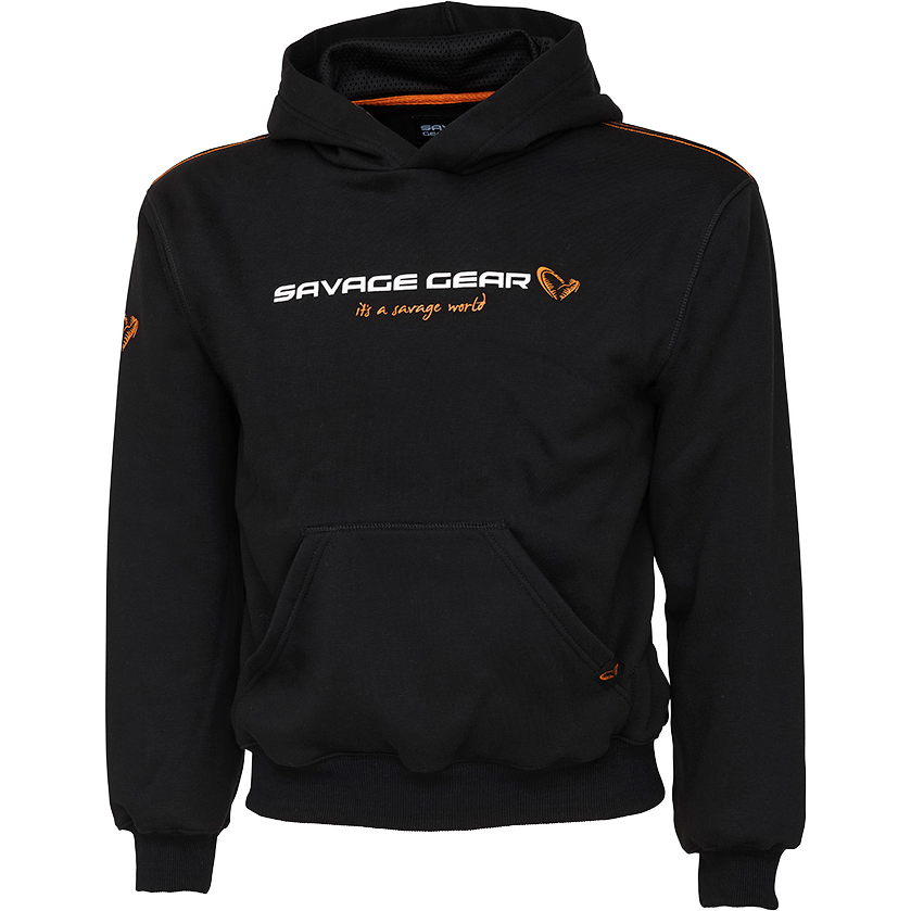 Hanorac Savage Gear Junior Logo, Black Ink, Large (14-16 ani)