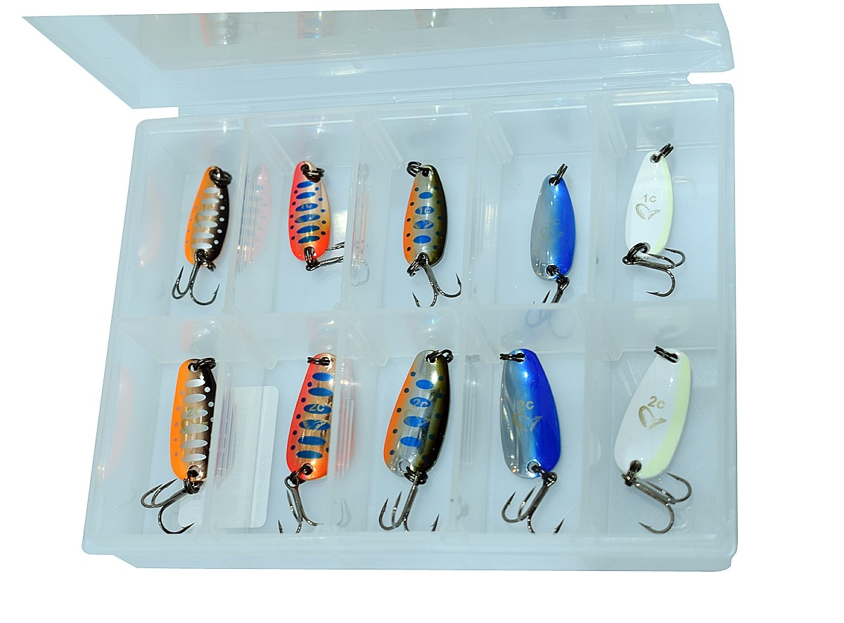 Set micro lingurițe oscilante Savage Gear, 2.5g/2.4cm-3.5g/2.8cm, 10buc/set
