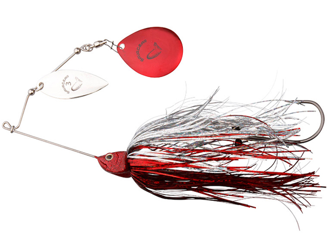 Spinnerbait Savage Gear DaBush Spinnerbait, Red Silver Flash, 16cm/32g