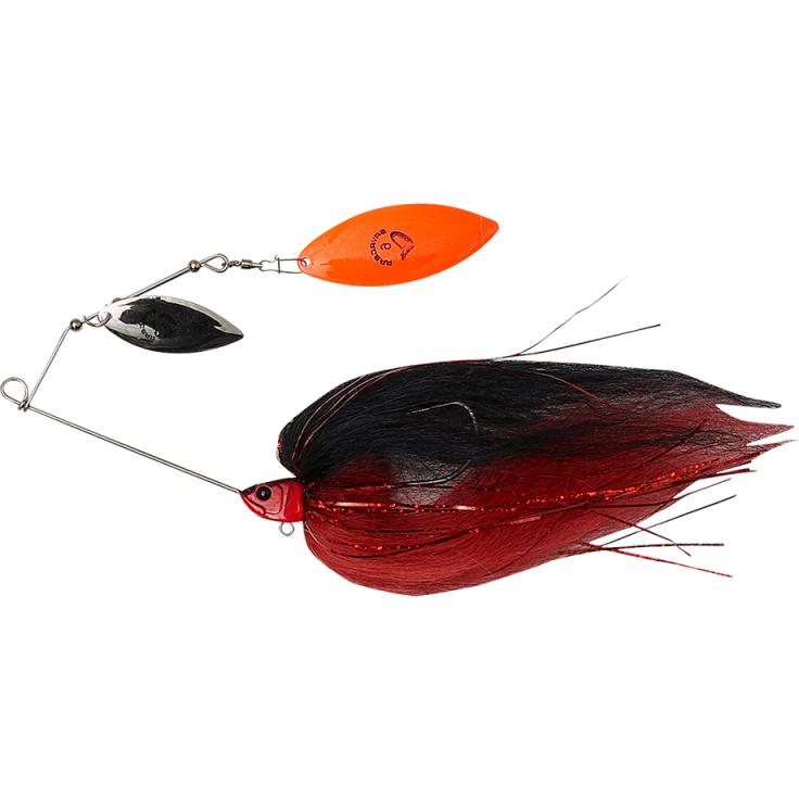 Spinnerbait Savage Gear Da Mega Bush Spinnerbait, Black&Red, 21cm/55g