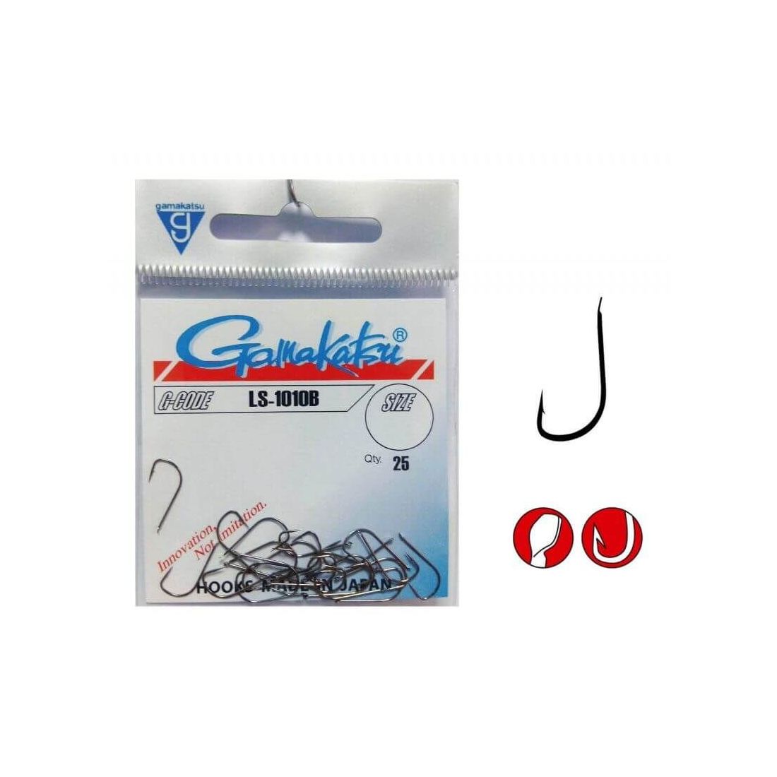 CÂRLIGE GAMAKATSU LS-1010B NEGRE NR.8  25BUC/PLIC