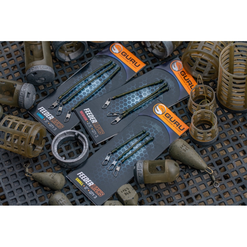 Strună antitangle pentru momitor/coșuleț Guru Feeder Links, Large, 7.5cm, 3buc/plic