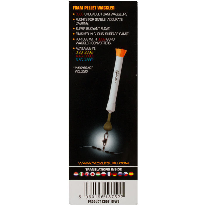 Marker Guru Foam Pellet Waggler, 4SSG/6.5g, 2buc/blister