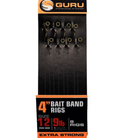 Riguri Guru Bait Band Rigs, Nr.18, 0.15mm/38cm, 8buc/plic