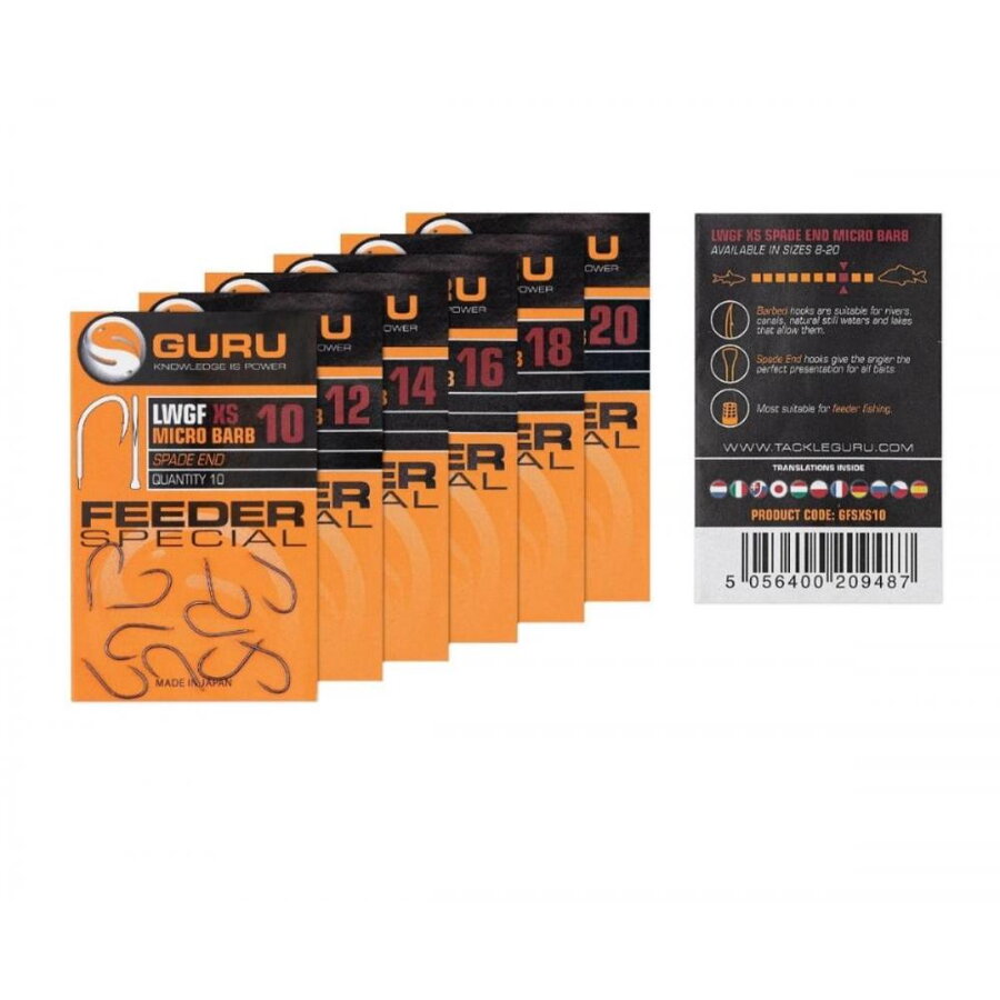 Cârlige Guru Feeder Special XS, Nr.16, 10buc/plic