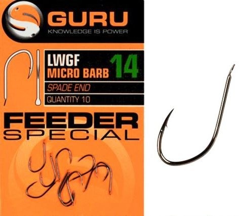 Cârlige Guru LWGF Special Feeder, Black, Micro Barb, Nr.14, 10buc/plic