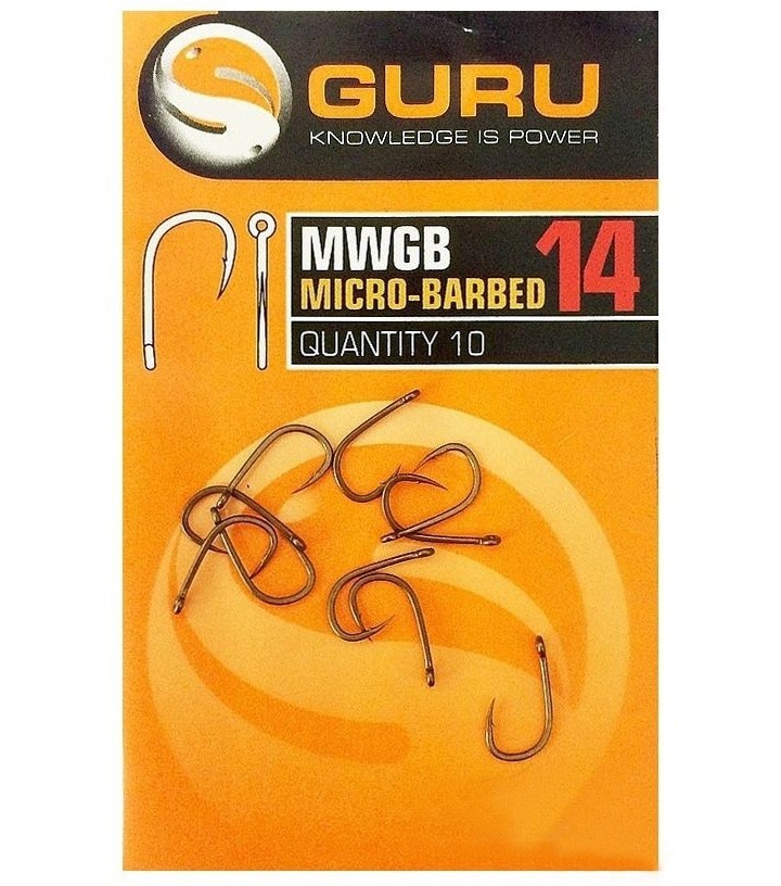 Cârlige Guru MWGB Micro-Barbed, Black, Nr.16, 10buc/plic
