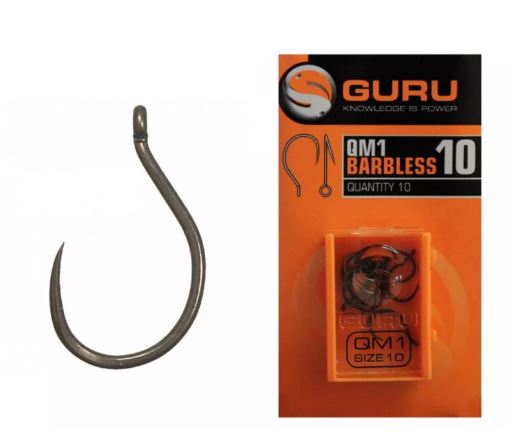 Cârlige Guru QM1 Barbless, Bronze, Nr.18, 10buc/plic