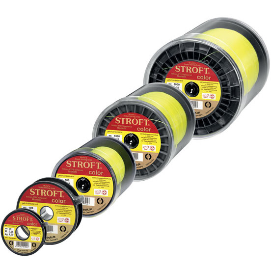Fir monofilament STROFT, Fluo Yellow, 0.22mm/4.9kg/100m