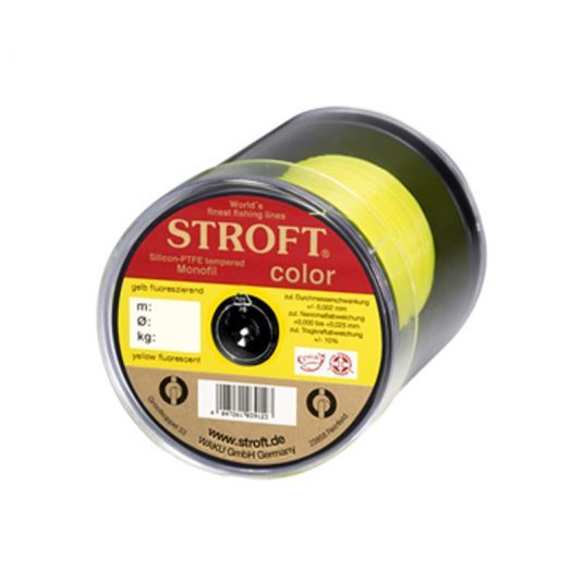 Fir monofilament STROFT, Fluo Yellow, 0.22mm/4.7kg/1000m