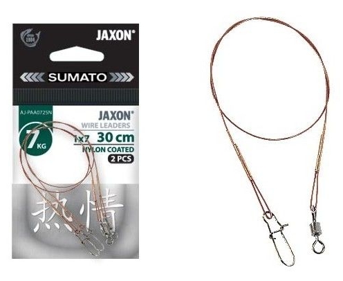 Strună Jaxon Sumato Nylon Coated 1x7, 25cm/7kg, 2buc/plic