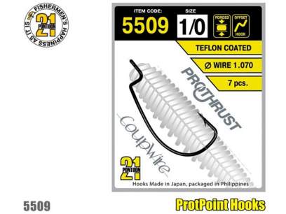 Cârlige Pontoon21 5509 ProtPoint Offset Hooks, #1/0, 7buc/plic