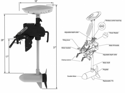 Motor electric Haswing Cayman T 55lbs Trolling Motor
