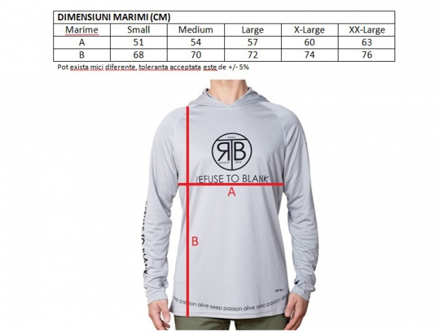Bluză RTB UV Long Sleeve Hoodie UPF 50+ Bright White, Medium
