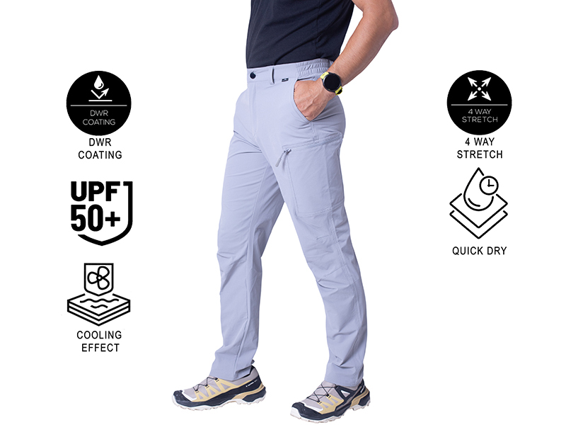 Pantaloni RTB Quickdry Performance SPF+50, Light Grey, Large