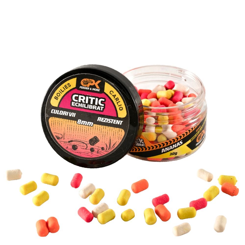Boilies de cârlig critic echilibrat CPK Feeder, 8mm, Ananas, 25g
