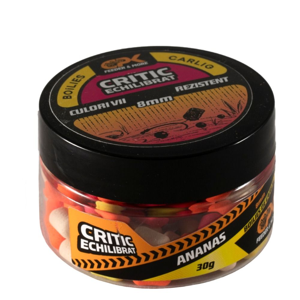 Boilies de cârlig critic echilibrat CPK Feeder, 8mm, Ananas, 25g