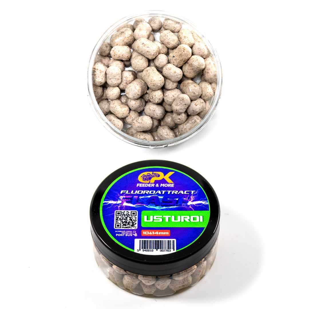 Boilies de cârlig cu plută CPK Fluoroattract, 10-14mm, Usturoi, 40g