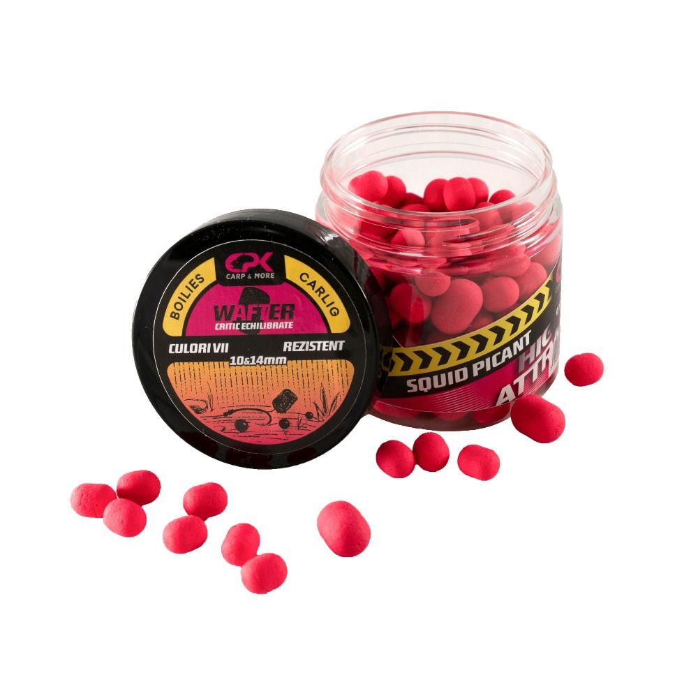 Boilies de cârlig critic echilibrat CPK Wafter, 10-14mm, Squid Picant, 60g
