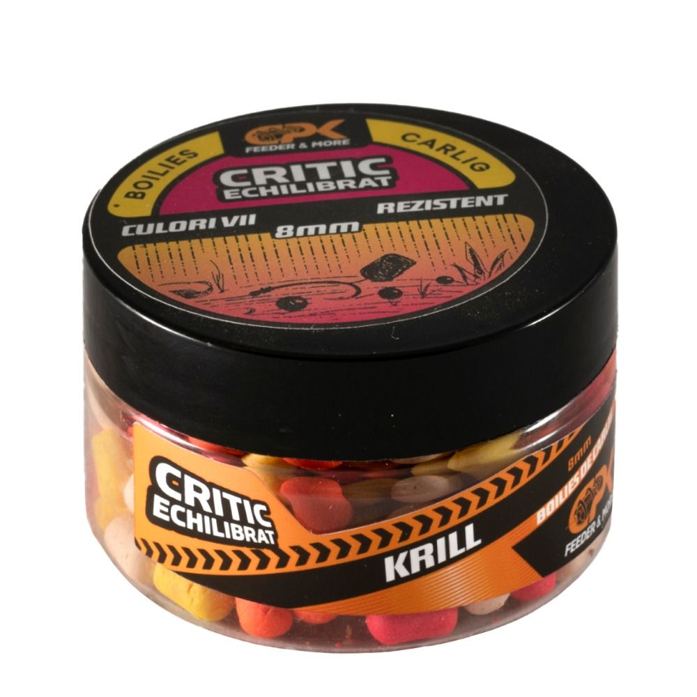 Boilies de cârlig critic echilibrat CPK Feeder, 8mm, Krill, 25g