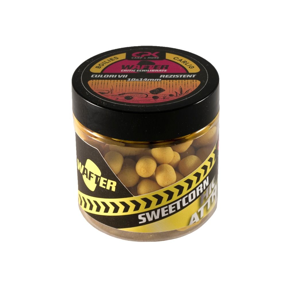 Boilies de cârlig critic echilibrat CPK Wafter, 10-14mm, Sweetcorn, 60g