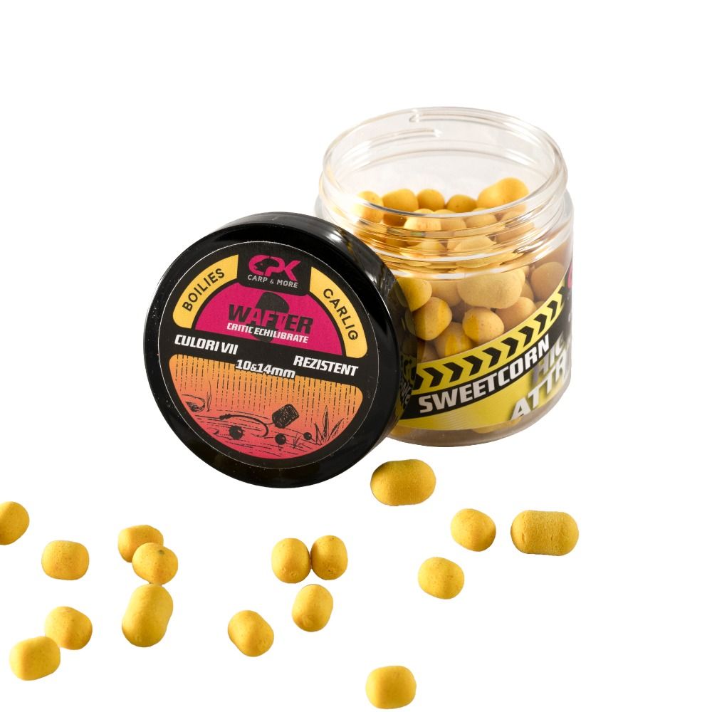Boilies de cârlig critic echilibrat CPK Wafter, 10-14mm, Sweetcorn, 60g